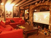 Your holiday apartment has an adjacent video room with 84" surround sound system available for one night for each week of your stay in Cricklade